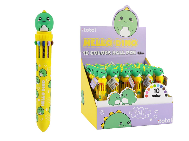 Penna 10 Colori itotal con Topper 3D – DINO