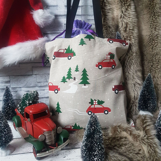 Tote bag : Christmas Tree Truck