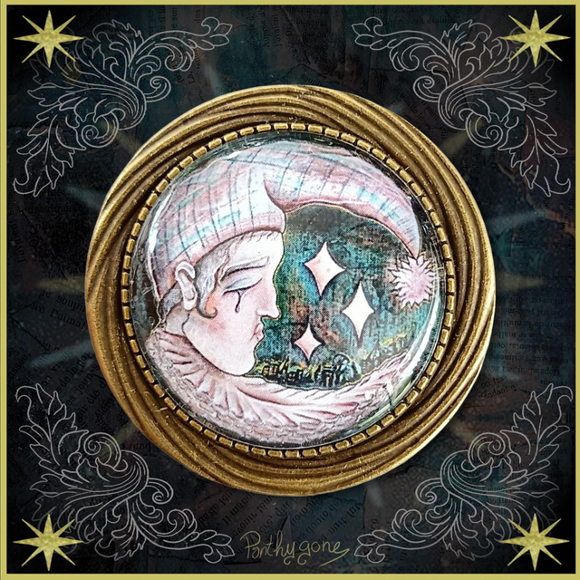 Pierrot la lune - Broche