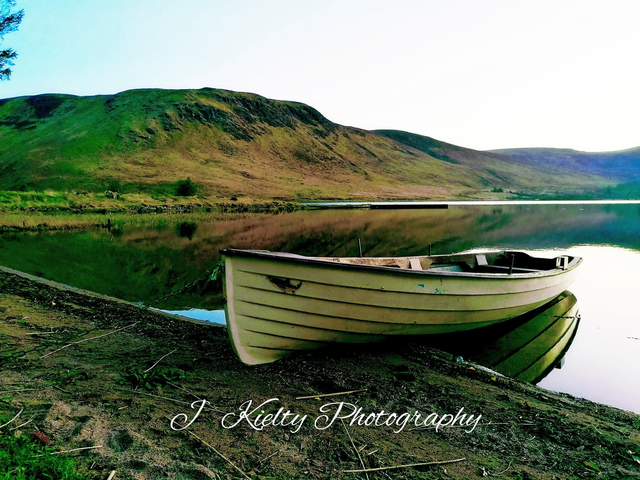 Tied up at Lough Talt, County Sligo. 