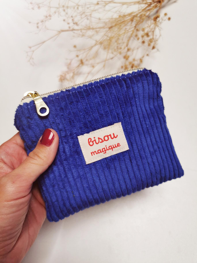 Pochette ROMY &quot;bisou magique&quot; bleue roi