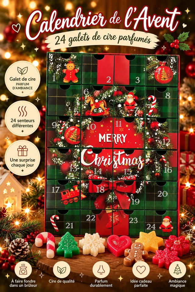 🎄 Le Noël Traditionnel – Calendrier de l’Avent 24 Surprises ✨