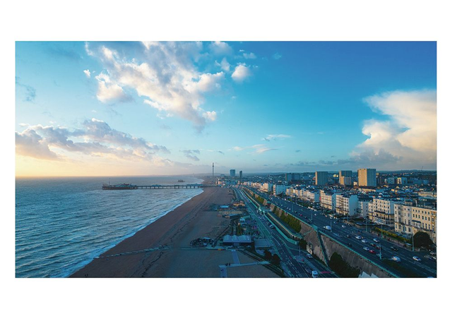 Aerial Brighton Sunset Limited Edition Print