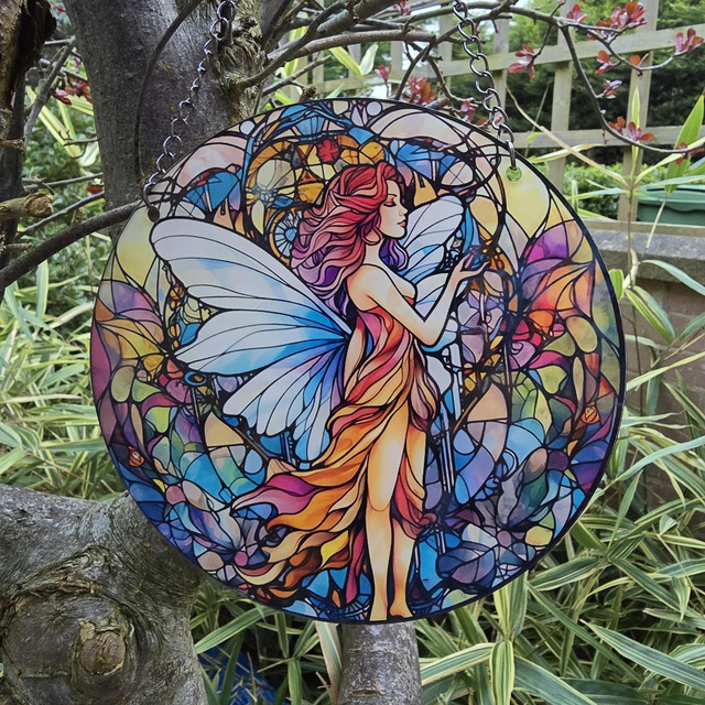 Orange Fairy window wall door decor