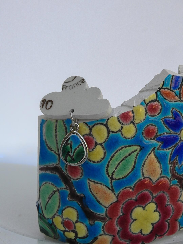Broche nuage - faience - Gien et Emaux de Longwy no.5