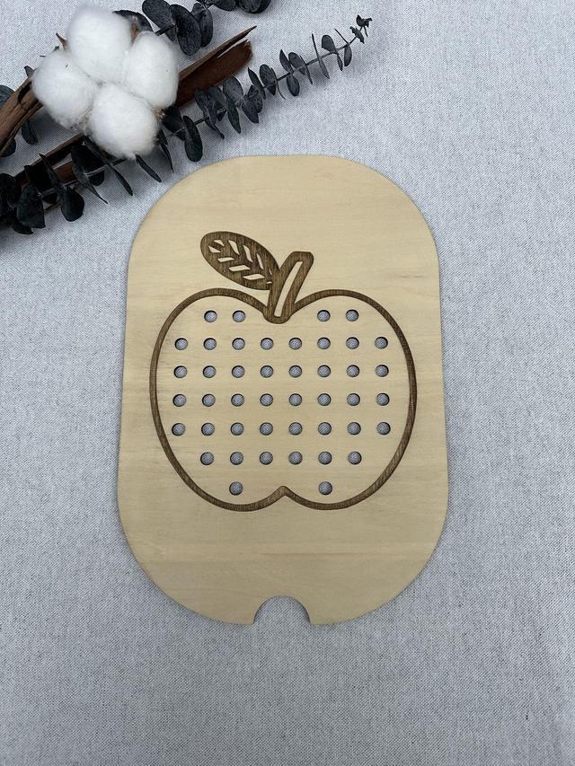 Plaque d&#039;activités compatible IKEA Trofast - Pomme