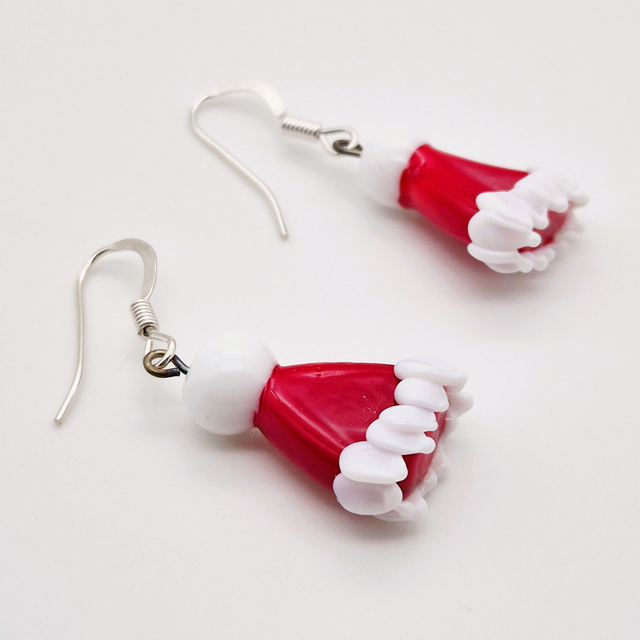 Boucles d&#039;oreilles Bonnet de Père Noël