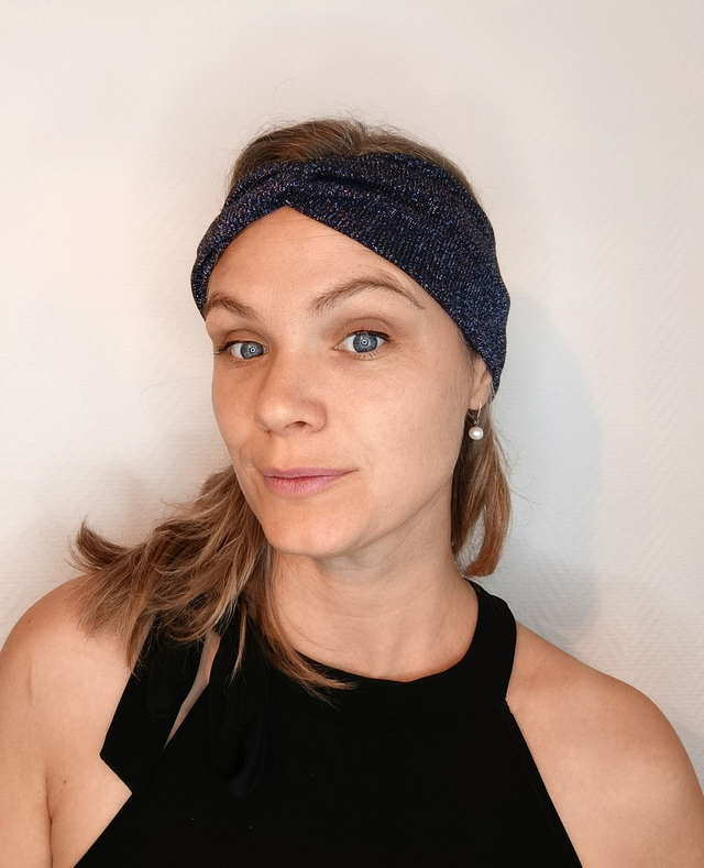 Bandeau à paillettes - bleu