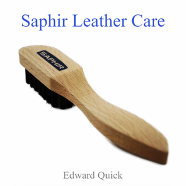 SAPHIR BEAUTE DU CUIR - LARGE SPREADING BRUSH - BLACK BRISTLES - 16cm