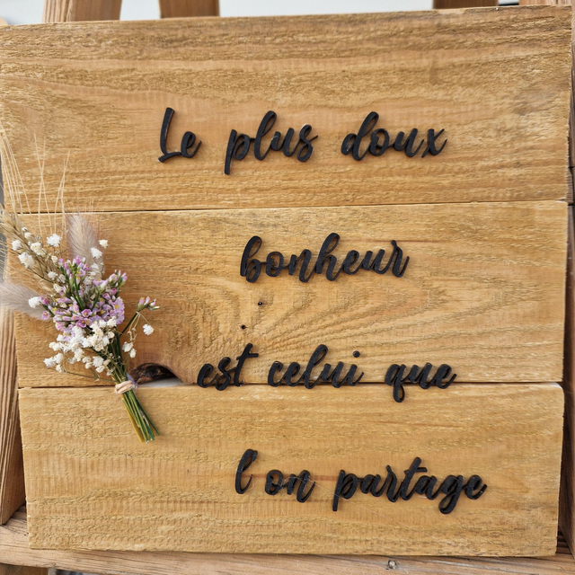 Tableau phrase PM 30x30
