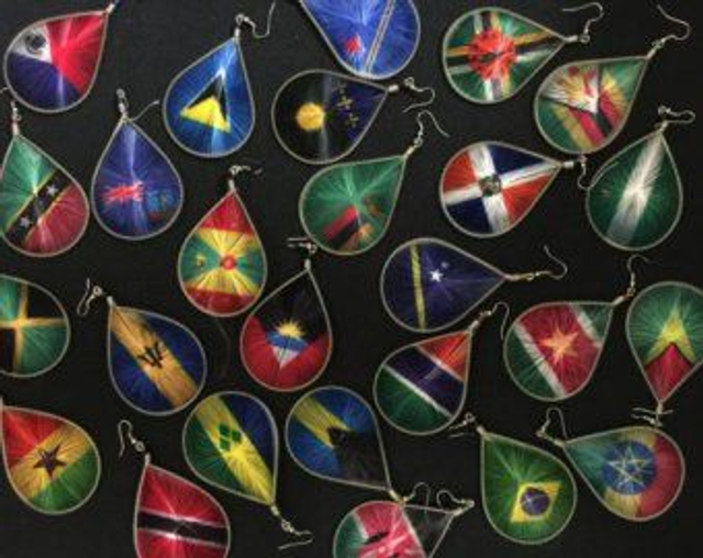 Flag Thread Earrings 