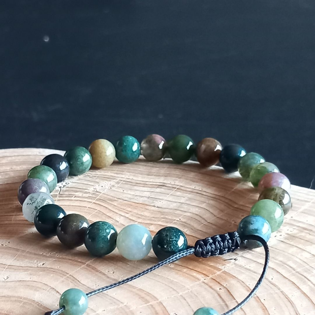 Bracelet ajustable en Agate indienne