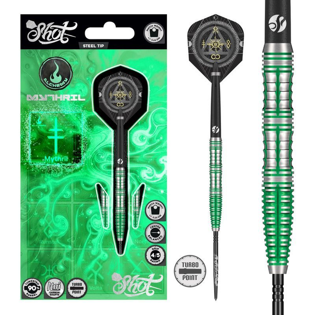 Shot Alchemy Mythril Steedarts Set-90% Tungsten Turbo Point