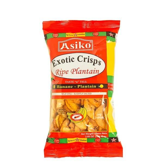 Asiko Exotic Crisps Ripe Plantain Mild Chilli - 75g
