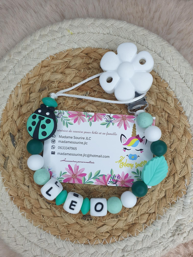 Attache tétine Coccinelle 