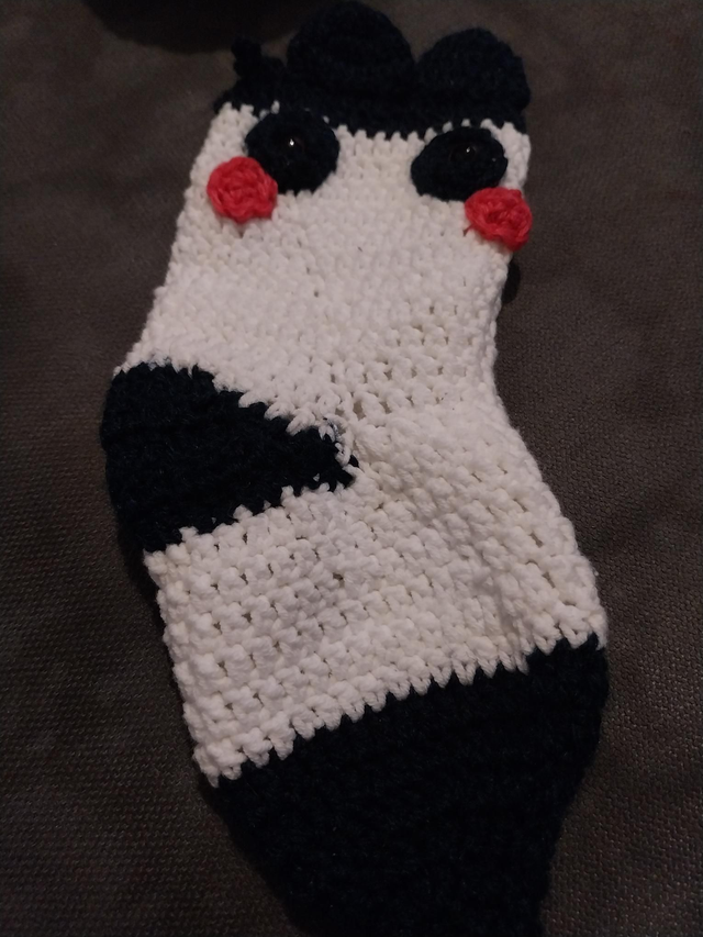 Chaussette panda en deco 