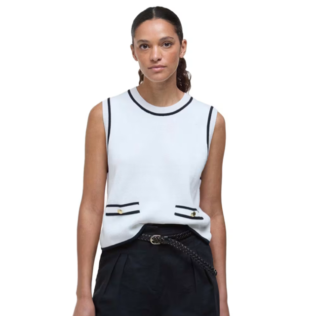 Barbour Amy Sleevles Knitted Vest Cloud