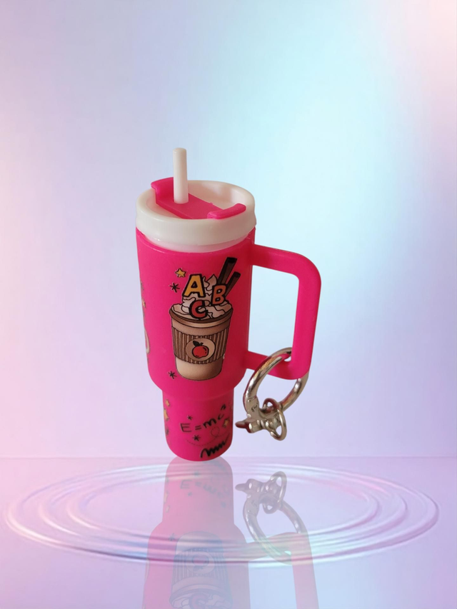 Porte cles gourde fuschia