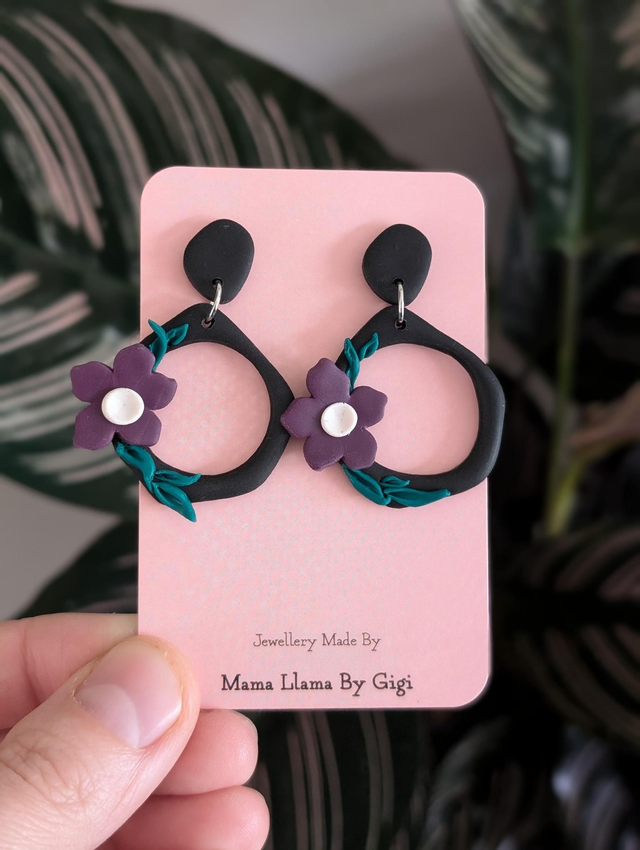 Enchanting Whispers of Color: Handcrafted Polymer Earrings 