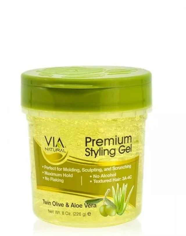VIA NATURAL: STYLING GEL - OLIVE 8OZ