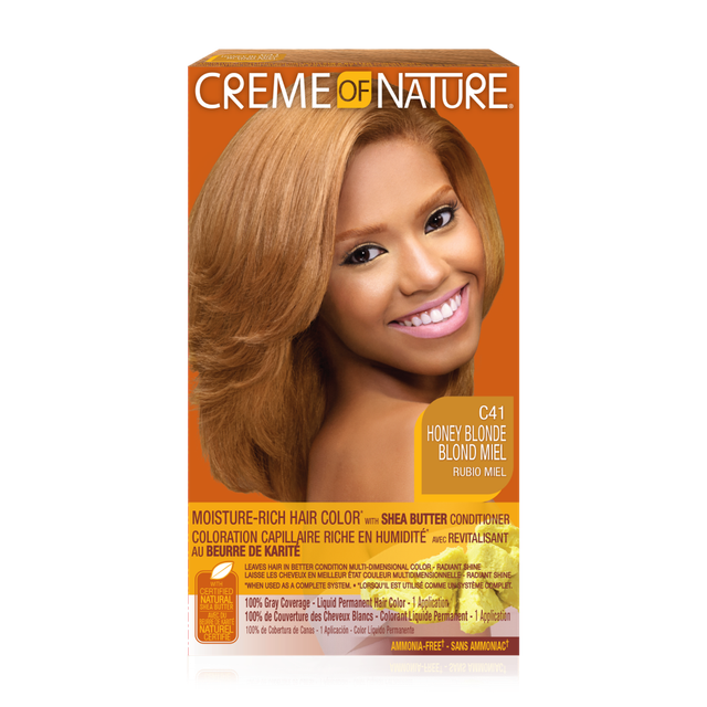Creme of Nature Moisture-Rich Hair Color* with Shea Butter Conditioner C41 Honey Blonde