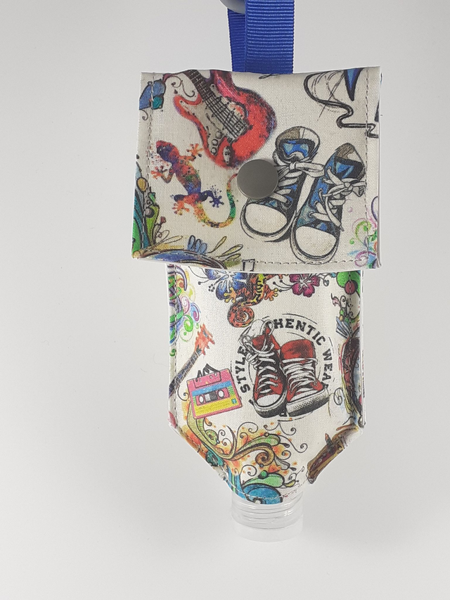 Pochette pour gel hydroalcoolique en toile enduite 1