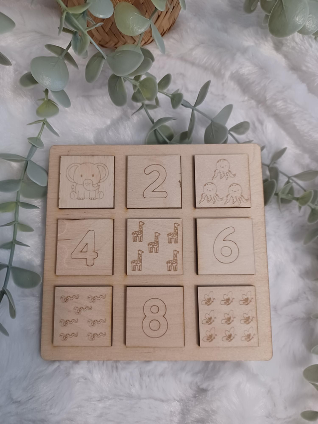 Puzzle de 1 à 9, apprendre à compter