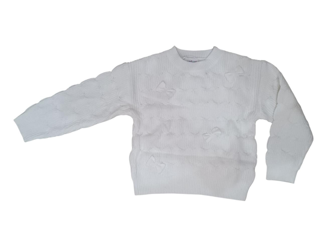 Pull blanc avec noeud