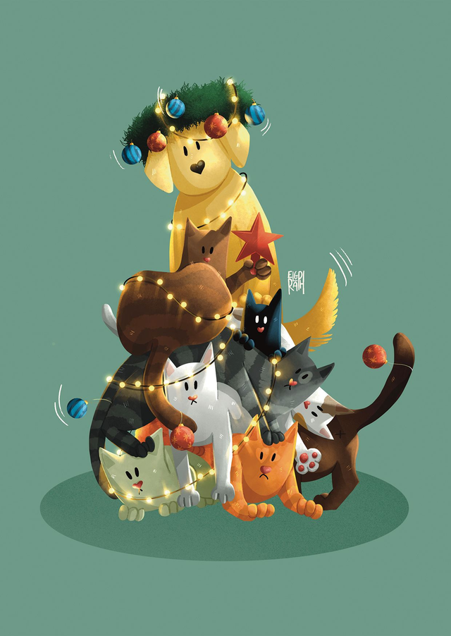 Le Chat-pin de Noël