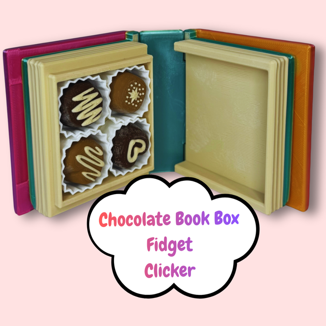 Chocolate Book Box Click Fidget