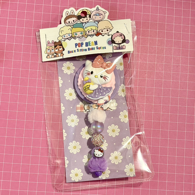 Cute girl character beaded mirror