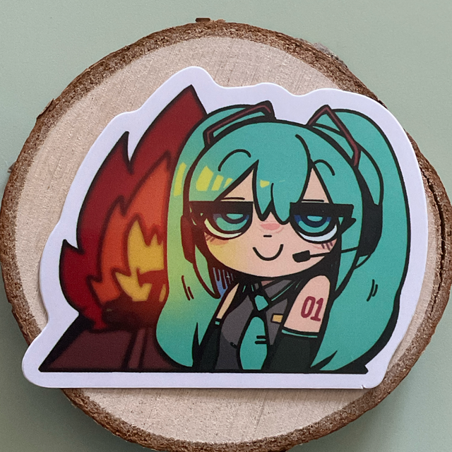 Miku fire sticker