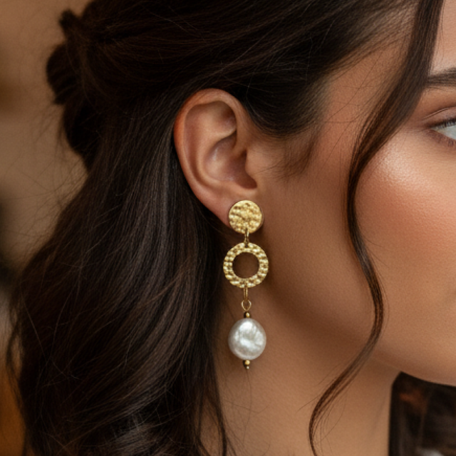 Brincos Lumen - Dourado