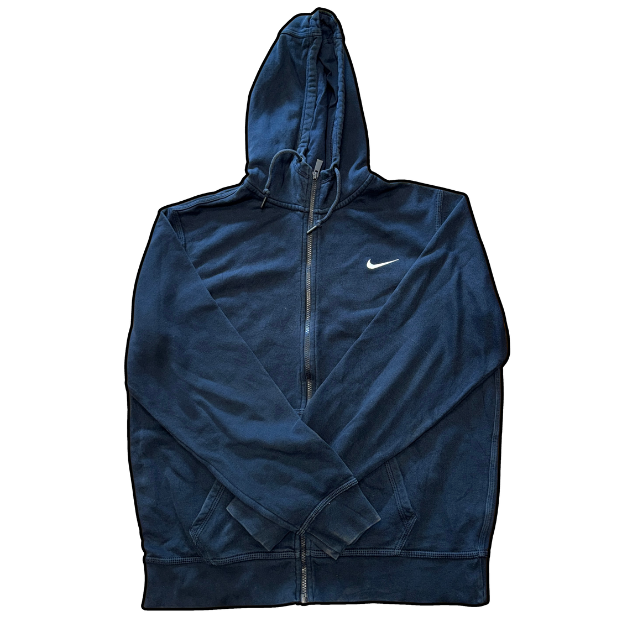 Nike Club Zip-Up Hoodie Navy - L