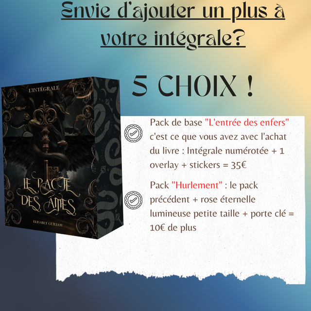 Le pacte des âmes - Intégrale version COLLECTOR édition limitée et numérotée - pack Feu éternel
