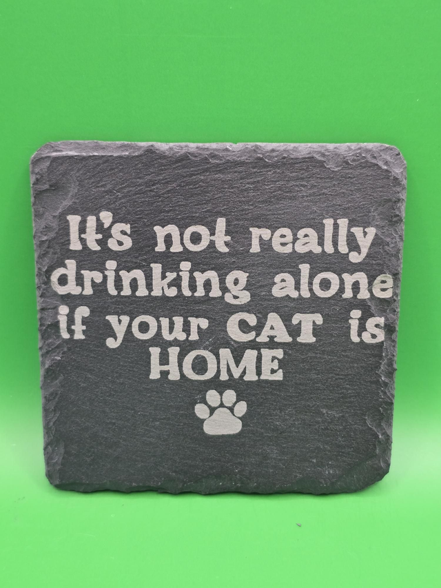 It's not drinking alone if your cat is home.