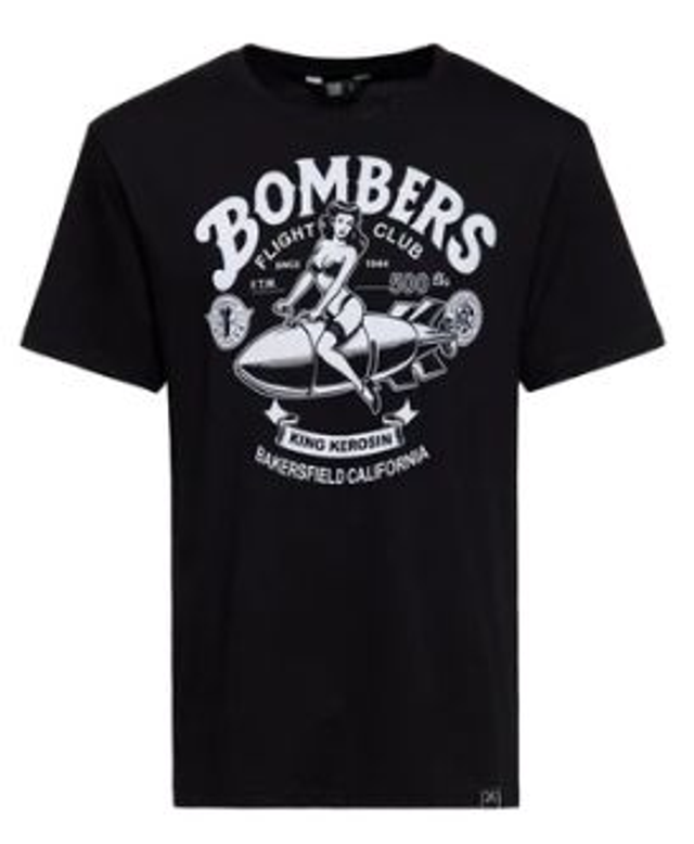 T-shirt noir homme Bombers club