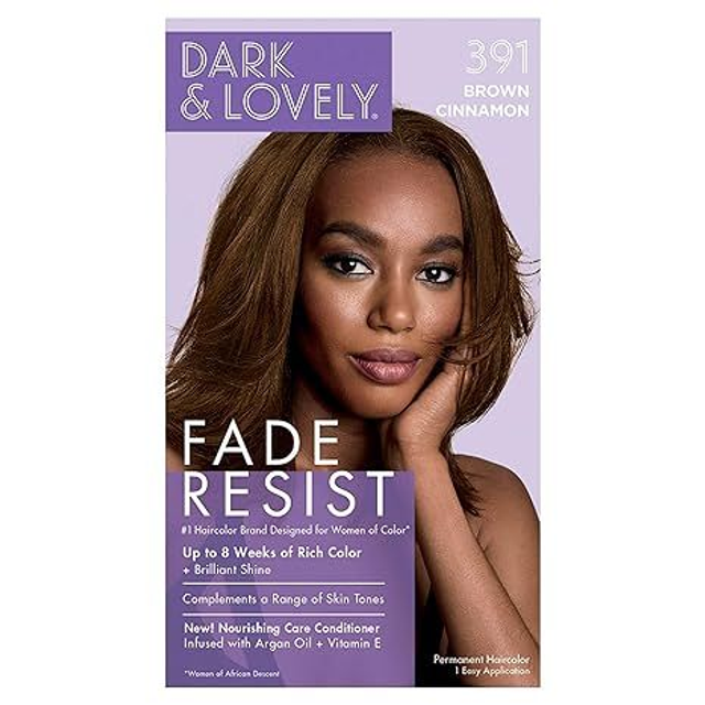 Dark and Lovely Fade Resistant Permanent Hair Color -(391 Brown Cinnamon)