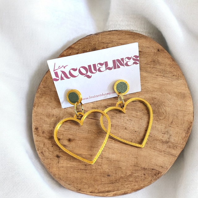 Boucles d’oreilles &quot;Cœur Doré&quot;