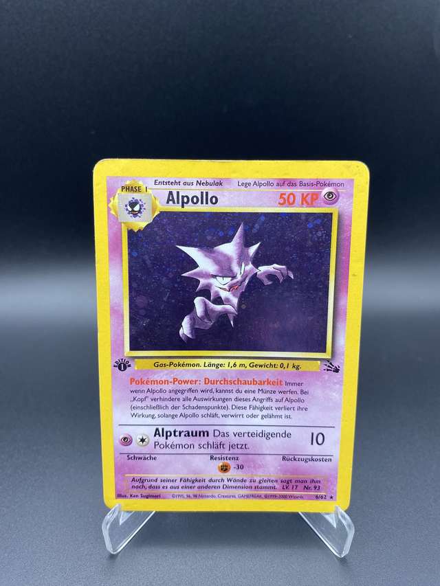 Alpollo (6/62) Fossil - Good - DE - Holo Rare - 1st. Edition
