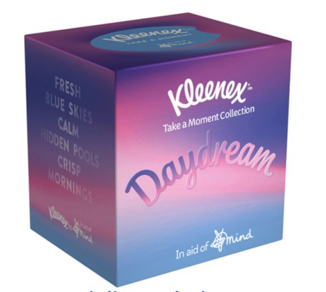 Tissues, Kleenex Supporting Mind - Single Cube Tissue Box