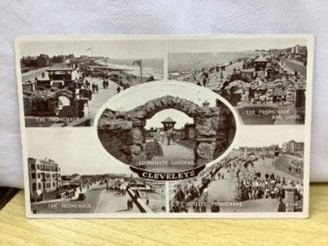 Cleveleys, Multiview The Promenade etc. Lancashire, Posted 1949 Progress Series. E.C. & S. Ltd Vintage Postcard Our Ref No R437 £2.50