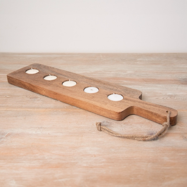 Mango Wood Tea Light Holder