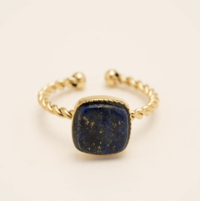Bague bleu pierre naturelle