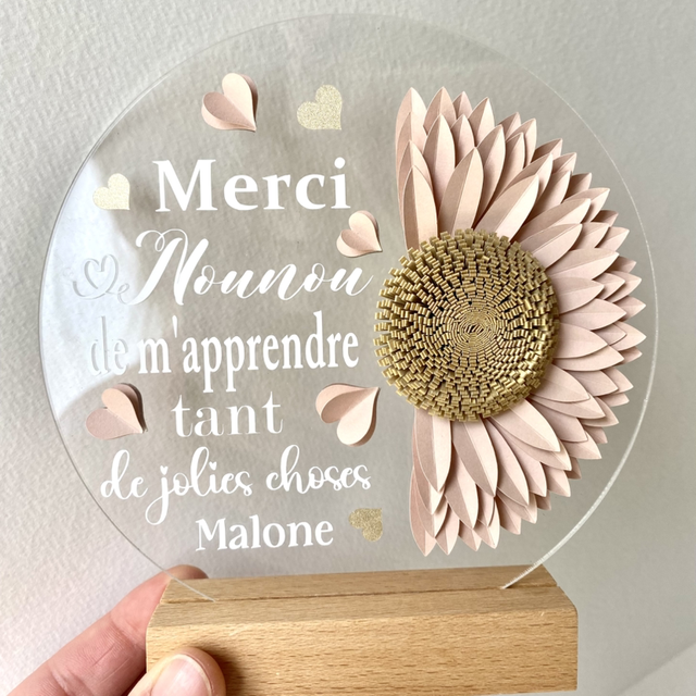 Le plexi tournesol personnalisé 