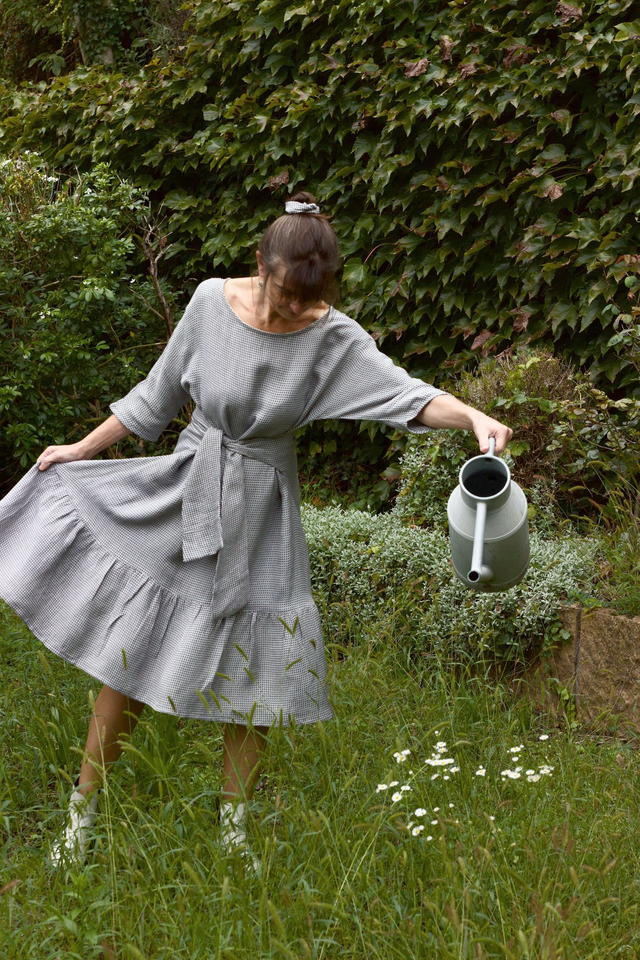  Robe Folkado pied de poule noir et blanc