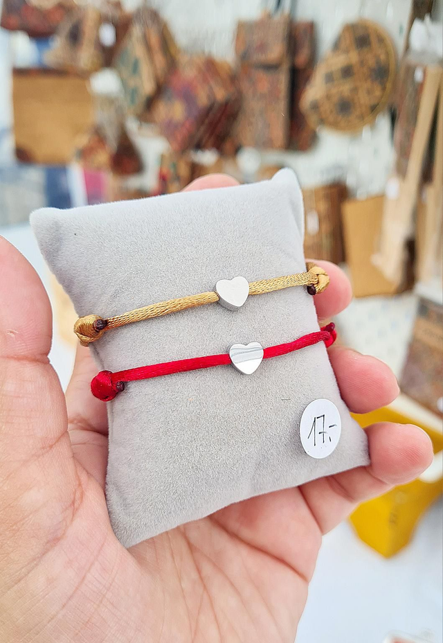 Bracelet spécial "Fête des mères" avec coeur acier