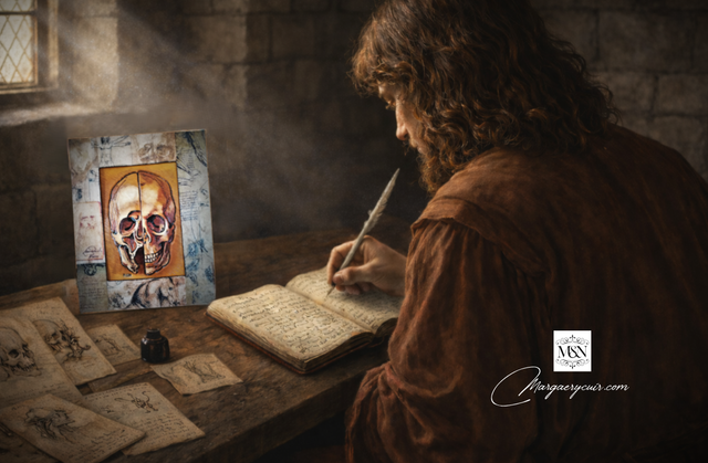 Tête de mort d'après De Vinci