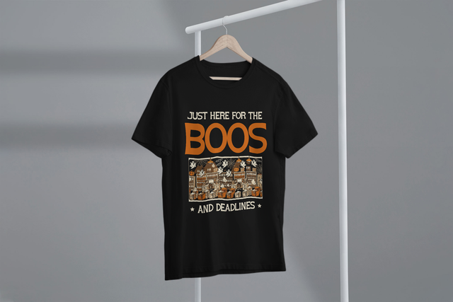 Just Here For The Boos And Deadlines, Halloween Humor. Nur hier für die Buhrufe und Fristen, Halloween-Humor