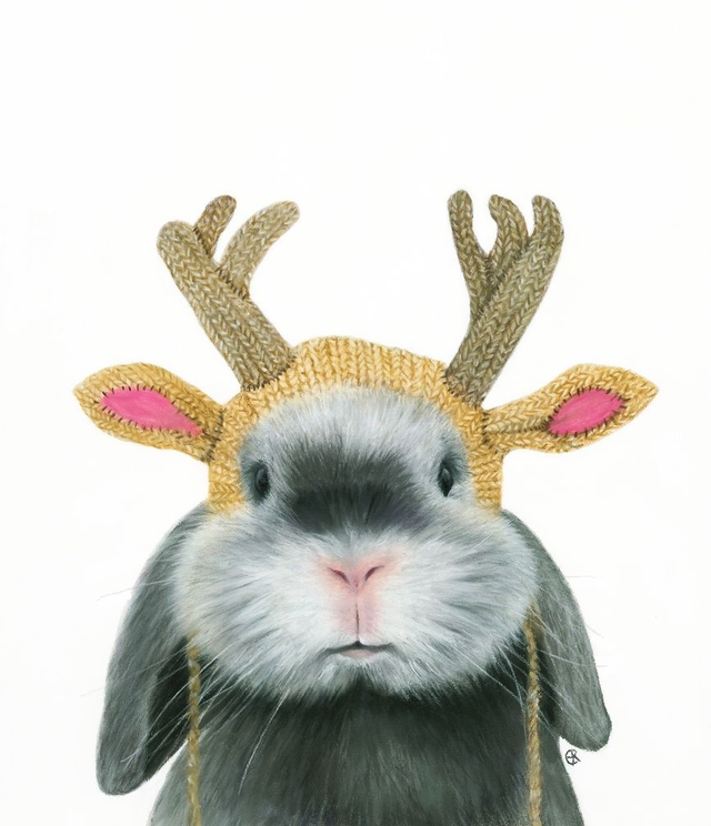 Christmas Cards (pack of 7) 'MY DEEREST BUNNY' (Konijnenparadijs)